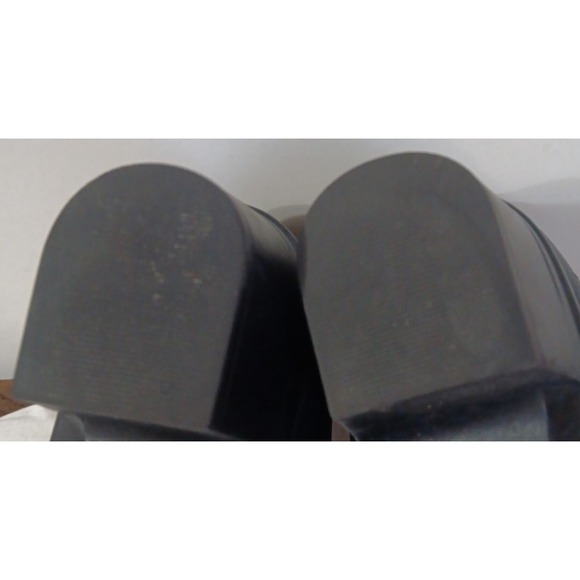 Women's Clark's Dress Shoes Black 7 Block Heel Emslie Warren Black Booties READ - Picture 9 of 11